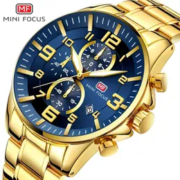 Mini Focus Uhren Herren Top Marke Luxus Gold Uhren Kalender wasserdichte Chronograph Multi -Funktionsgeschäft Horloges Mannen 210329