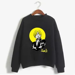 Anime One Piece Hoodies Printed Pullover Sweatshirt Men Fashion Höst Vinter Hip Hop Hoodie Y0803