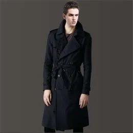 Men's Trench Coats Mens Spring Autumn Casacos Homens Man Long Clothes Slim Fit Overcoat Sleeve Designer Double-breasted