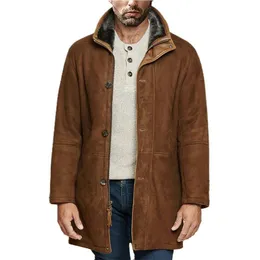 Men's Jackets Men Coat Eye-catching Wear Resistant Cotton Lapel Medium Length Thick Warm Jacket For Chaquetas Hombre