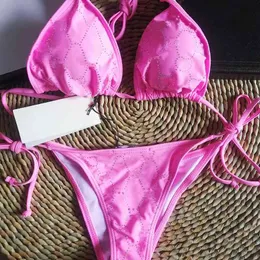 Replenishment länk designer bikini set lyx märke baddräkt badkläder kvinnor två bitar bikinis baddräkt push up 210629