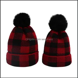 Beanie / SKL Caps Hats Hats, шарфы перчатки мода независимости зимней сетки вязание крючком шансы шапка теплый вязание тука с большим мехом POM мяч детей