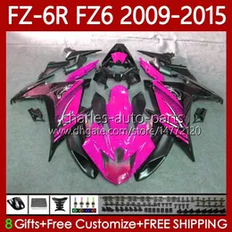 MOTO Body For YAMAHA FZ6 FZ 6 R N 600 6R 6N FZ-6N 09-15 Bodywork 103No.186 FZ600 FZ6R FZ-6R 09 10 11 12 13 14 15 FZ6N 2009 2010 2011 2012 2013 2014 2015 OEM Fairings pink glossy