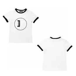 Koszulka z krótkim rękawem T-shirt Cute Boy Casual Top wygodne trójniki neutralne litery T-shirt Dziewczyna Sporty Baby Letnie Ubrania 2021