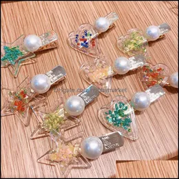 Hair Clips & Barrettes Jewelry Ins Fashion Love Girls Acryl Pearl Women Boutique Designer Aessories For Bb Clip Drop Delivery 2021 Owesc