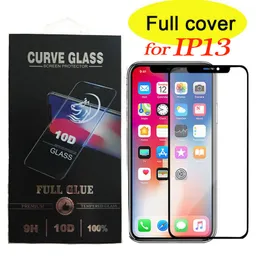 10D Full cover tempered glass screen protector for iphone 13 12 pro max coolpad legacy LG stylo5 alcatel 7 g9 play g fast with retail hard package