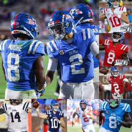 Ole Miss Rebels Football Jersey Elijah Moore John Rhys Plumlee Matt Corral Eli Manning Jonathan Mingo Kenny Yeboah Dontario Drummond