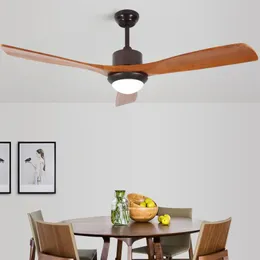 Ceiling Fans 3 Blades Indoor Fan Light With Remote Control Retro Wooden 52 Inch 110v 220v Silence Ventilator