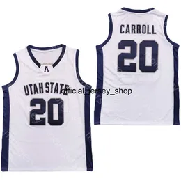 New 2020 Utah Utes Баскетбол Джерси NCAA College 20 Carrolloll White Все сшитые и вышивальные размеры S-3XL