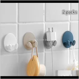 Hooks Rails Housekeeping Organization Home & Garden Nail- Hook Oval Socket Power Cord Storage Rack Creative Plug Strong 2/Pc Drop Delivery 20