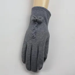 Fingerless Handskar 2021 Ly Fashion Casual Women Warm Glove Soft Wrist Thick Mitten Full Finger Touch Screen Free #D