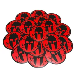 Custom PVC Circle Adhesive Stickers Labels with Back Die-cutting Red Vinyl Waterproof Sticker Label High Quality