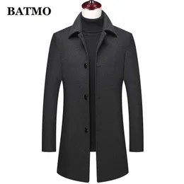 Batmo Przyjazd AutumnWinter High Quality Wool Zagęszczony Trench Coat Men, męskie Kurtki wełniane, Plus-Size M-4XL, JGA921 211011