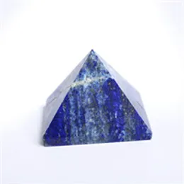 Cristal natural lazuli lazuli pedra pirâmide mão esculpida mão de quartzo cristal para decoração de cura