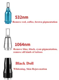 laser Machine Accessory 532nm 1064nm 1320nm Black Doll Lens Nd Yag Laser Tattoo Removal Headle Replacement Tips picoLaser Tips Head Lens