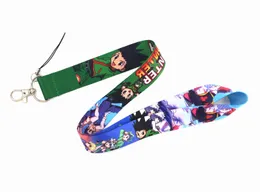 Wholesale Cell Phone Straps & Charms 20pcs Anime Japan Hunter * Hunter Cartoon Mobile lanyard Key Chain ID card hang rope Sling Neck Badge Pendant Gifts