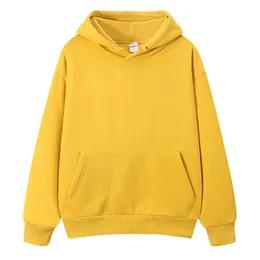 LY VAREY LIN Autumn Winter Women Drawstring Pockets High Quality Casual Hooded Tops Oversize Cotton Sweatshirts 210526