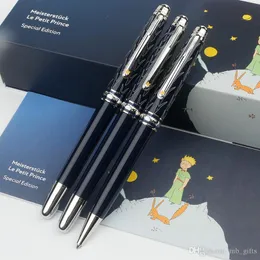 Promotion Le Petit Rollerball Ballpoint Pen Silver Metal Cap with Deep Blue Precious Resin Barrel Pens