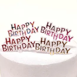 Inne świąteczne dostawy 25 sztuk Gittler Happy Birthday Cake Topper Bling Decor Sign Desser