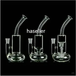 Hookahs Tornado Bong Beaker Base DAB Rigs RECYCLER OIL BURNER Pipe Bubbler Rök glas Vattenrör med 18mm skål bit