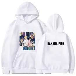 Banana Fish Hoodies Casual Design Harajuku Long Sleeve Loose Unisex Clothes Y0803