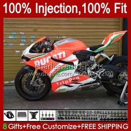 OEM Bodywork para Ducati Panigale 899s 899s 899 1199 S R 2010 2013 2014 laranja verde 2015 2016 corpo 44No.91 899-1199 12-16 899R 1199R 12 13 14 15 16 17 carenagem de moldes de injeção