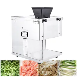 Automatic Commercial Cooks Meat Vegetable Potatoes mushrooms onions Slicing Machine Stainless Steel Meat Slicer Desktop Meat Cutting Machine