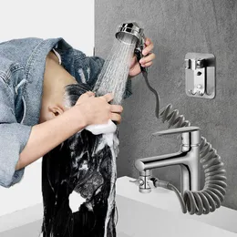 External Shower Faucet Holder Artifact Wash Hair Pet Washer Bathroom Kitchen Basin Tap Filter Flexible Hose Bidet Spray Gun 210724