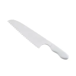 Plastikowe noże kuchenne dziecko bezpieczne dla noża sałata sałatka ząbkowana nóż do ciasta DIY 28.5 * 5 cm