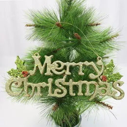 Wesołych Świąt Bożego Narodzenia Wiszące Wisiorek Xmas Drzewo Ornament Wisiorki Dekoracje 50 sztuk Darmowy DHL Statek HH21-605