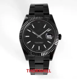 Top Mens 316L Stainless Steel Automatic Mechanical Black Watches 41mm Sapphire Mirror Waterproof Fashion Business Wristwatches clock montre de luxe