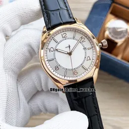 High Quality Date Fiftysix 4600E/000R-B441 Men's Automatic Watch Rose Gold Case Gents New Sport Watches Black Leather Strap 5 Colors
