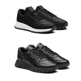 2021 Men PRAX 01 Sneakers Lace-up Casual Shoes Soft Leather platform Shoes Black White High Quality Runner Trainers 6 Colors with Box 276