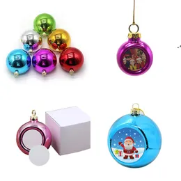 Sublimation Blanks 4cm 6cm Christmas Ball Decorations for INk Transfer Printing Heat Press DIY Gifts Craft Can Print JJB10927