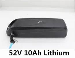 Downtube 52V 10Ah lithium li ion battery pack with BMS and capacity display for electric bike motorcycle++2A charger