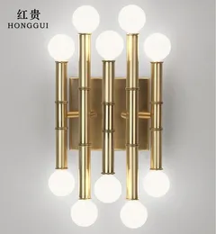 Wall Lamp Modern LED Aluminum Sconce Metal Lighting Design Lamps Champagne Gold Tube Light Pipe Minimalism Luxury Lights