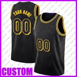 Custom Black Mamba Los Angeles Basketball Team Jersey DIY Szyte Nazwa Nazwa Bluza Rozmiar S-XXL XVM54
