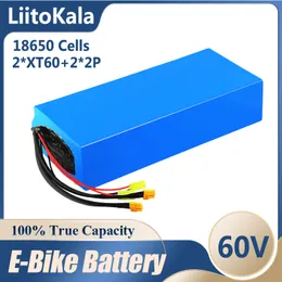 LIITOKALA 60V EBIKE Battery Pack 20ah 30Ah 40ah 50ah litowo-jonowy komórek elektryczny 67.2v Pojazdy zwiedzanie Akumulatory 50a BMS AAA
