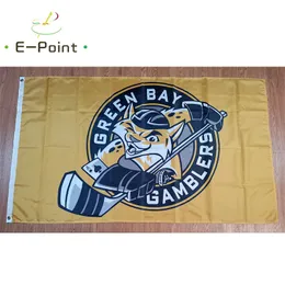 USHL Green Bay Gamblers Flag 3 * 5ft (90cm * 150cm) Bandiere in poliestere Banner decorazione casa volante giardino Regali festivi