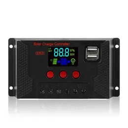 PWM 10A / 20A / 30A 12 / 24V 자동 적응 LCD 충전 광전지 태양 전지 패널 컨트롤러 배터리 레귤레이터 조정 가능한 파라미터 - 10A