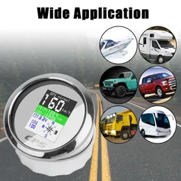 Gps Snelheidsmeter Boot Digitale Toerenteller Geloo 85 Mm GPS Snelheidsmeter, 7 Kleuren Achtergrondverlichting 60 Km U Kilometerteller Snelheidsmeter Voor Motorfiets Boot Auto Vrachtwagen Met Gps Antenne Verstelbare Snelheidsverhouding GPS