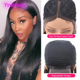 Malaysian Virgin Human Hair T-Shaped Straight Body Wave 13X1 Lace Wig Natural Color Yirubeauty Thirteen By One Lace Size Wigs