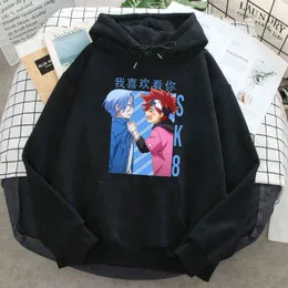 New Japanese Anime SK8 Hoodies Man Women Casual Loose Skateboard Boy Graphic Sweatshirt Cartoon Harajuku Unisex Streetwear Hoody H1227