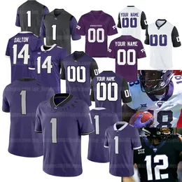 Custom College Football Jersey Garret Wallow Ross Blacklock Jeff Gladney Andy Dalton LaDainian Tomlinson Max Duggan Blair Conwright Taye Barber Darius Anderson