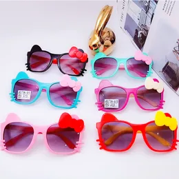 Kids Sunglasses Bow Cat Summer Baby Glasses Boys Girls Children Cartoon Sunglasses Shades Sun shade Folding Glasses 6 Colors 182 B3