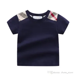 Summer Boys Girls Cotton Designer T-shirt moda maluch swobodny kracą koszulkę na pół rękawów dzieci top dzieci cienkie butikie ubranie S1369
