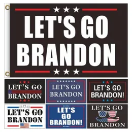 2024 New Lets Go Brandon Trump 선거 선거 플래그 양면 대통령 깃발 150x90cm 도매 DHL