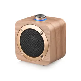 Q1B Mini Przenośne Głośniki Drewniany Głośnik Bluetooth Bezprzewodowy Zestaw Głośnomówiący Obsługa TWS Odtwarzacz Audio dla MP3 Tablet PC