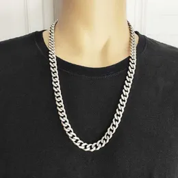 Long Necklaces Men's Hip Hop Chain Necklace Jewelry on the Neck Stainless Steel Cuban Link Chains Necklaces Large Gifts for Male Q0809