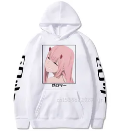 Anime Zero TPrint Pullover Sweatshirt Oversized Hoody Darling i Franxx Hoodie Harajuku Premium Cotton Sudadera Sportwaer Y0319